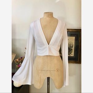 Bell sleeve crop top